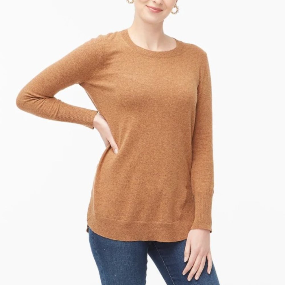 J. Crew Camel Wool Blend Tunic Sweater